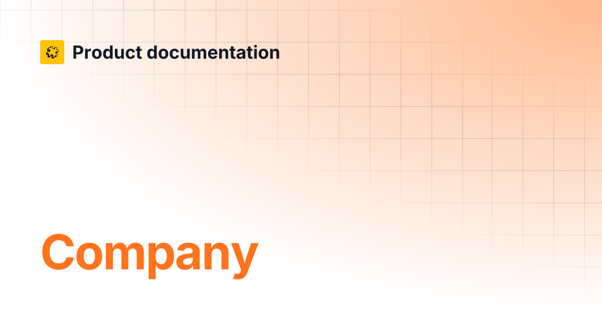 Company | Core API Reference | Product documentation