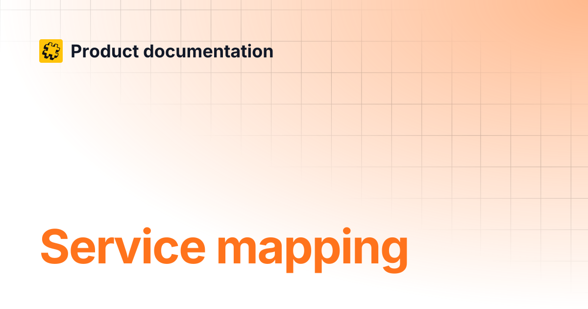 Service mapping | Patchworks services | Product documentation